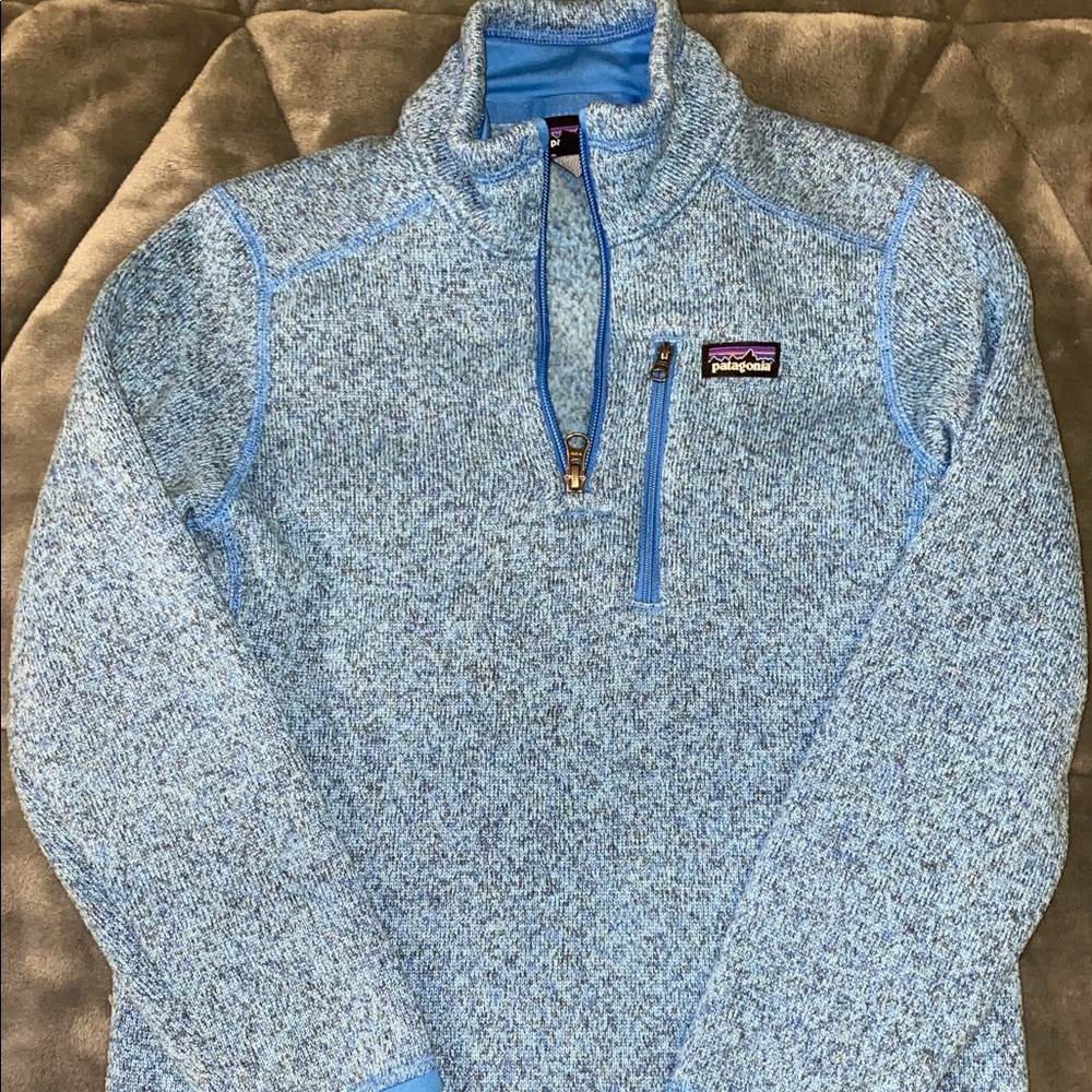 Patagonia sweater, blue, 10 (M)